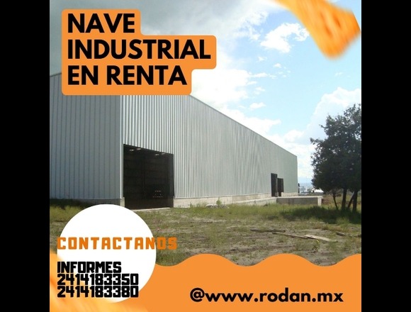 NAVE INDUSTRIAL EN RENTA EN TLAXCO