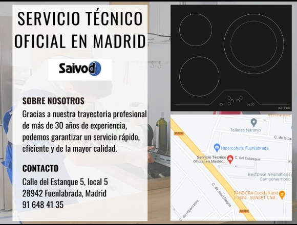 SAT Oficial reparación de electrodomésticos SAIVOD en Fuenlabrada (Municipio)
