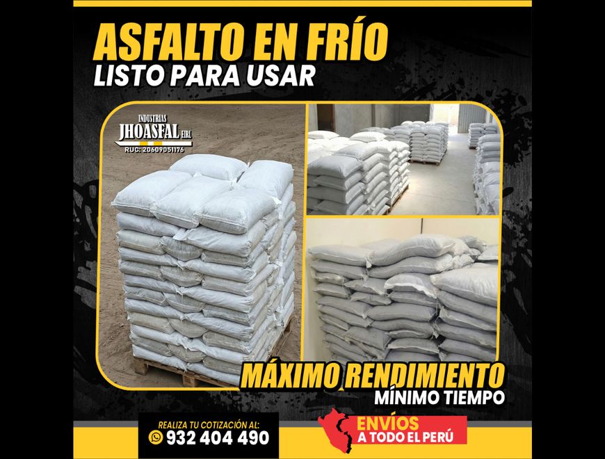 Asfalto en Frío 25KG - Máximo Rendimiento