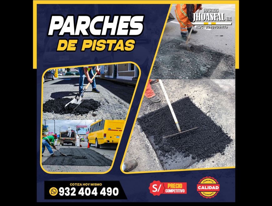 Parche de Pista Asfáltico para Reparación Vial en Lima (Lima 1) (Distrito)