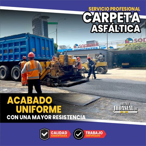 Carpeta Asfáltica y Construcción de Carreteras en Lima en Chiclayo (Distrito)