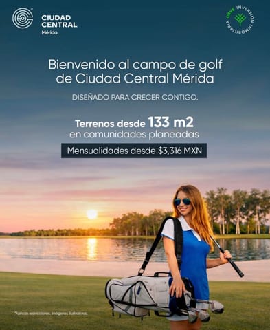 Venta de terrero residencial en Merida Yuc