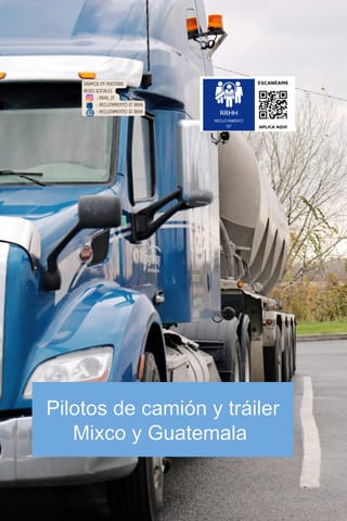 Únete al Equipo Piloto de reparto ABC camion Trailer Cabezal Guate en Ciudad de Guatemala (Municipio)