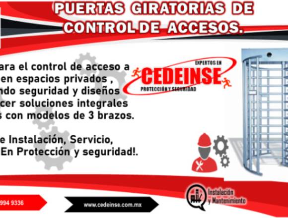 PUERTAS GIRATORIAS DE CONTROL DE ACCESOS en Mexicali (Municipio)