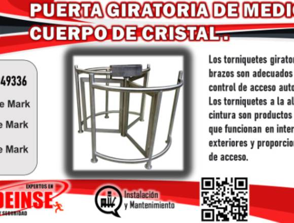 PUERTA GIRATORIA DE MEDIO CUERPO