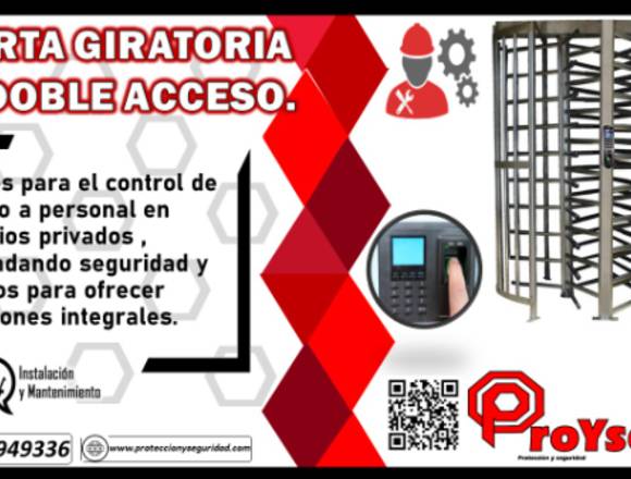 PUERTA GIRATORIA DEOBLE