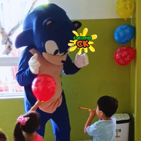Visita de Sonic para cumpleaños infantiles