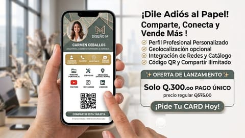 Tarjetas de Presentación Digitales en Ciudad de Guatemala (Municipio)