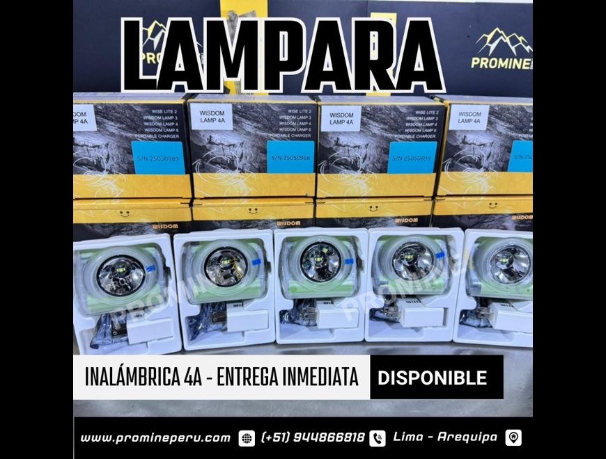 Lámpara Inalámbrica 4A WISDOM | Luz LED para Mina en Cajamarca (Distrito)