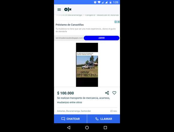 Se realizan acarreos mudanzas