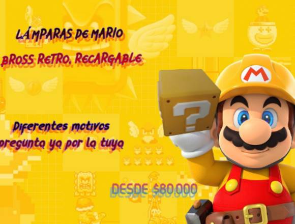 Lampara de Mario bross retro con sonido en Bogotá, D.C. (Municipio)