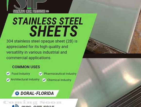 Stainless Steel sheets and pipe in Doral (Locality)