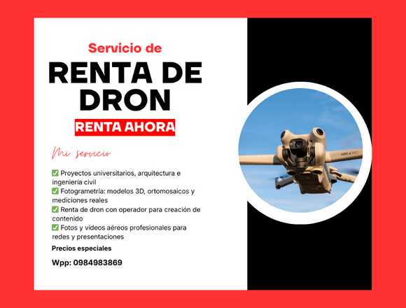Servicio de renta de dron en Quito (Cantón)