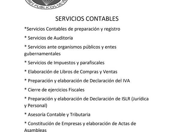 Contador Publico ofrece sus servicios Contables