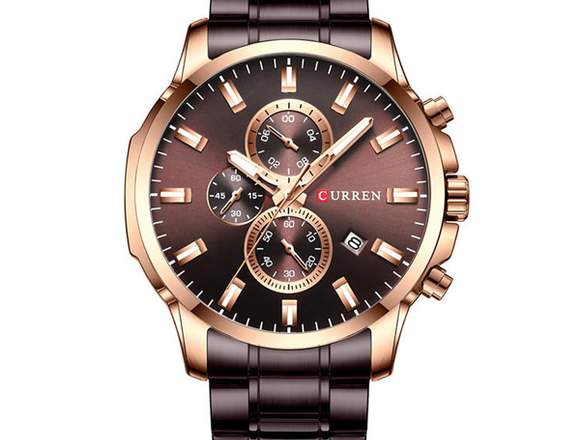 RELOJ CURREN ANÁLOGO RIZATO - CAFÉ en Aguascalientes (Municipio)