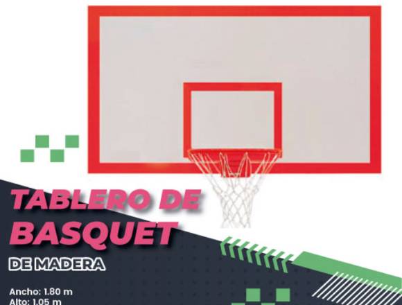 TABLERO DE BASQUET DE MADERA PARA PATIO en San Miguel (Lima 32) (Distrito)