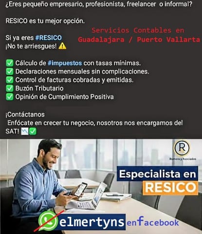 Servicios Contables, Especialista en RESICO Guadalajara