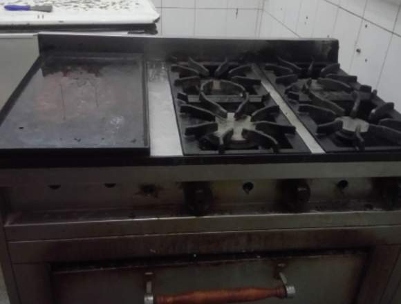 Cocina A Gas 4ornallas Plancha Y Horno en Lago Buenos Aires (Localidad)