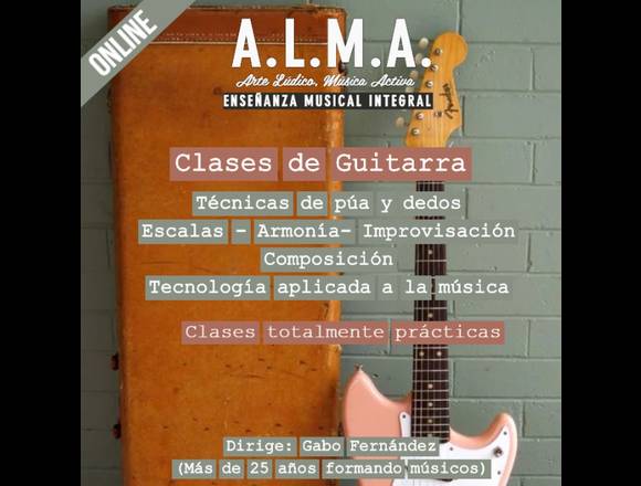 Clases de Guitarra en Caballito y Online en Buenos Aires (Localidad)