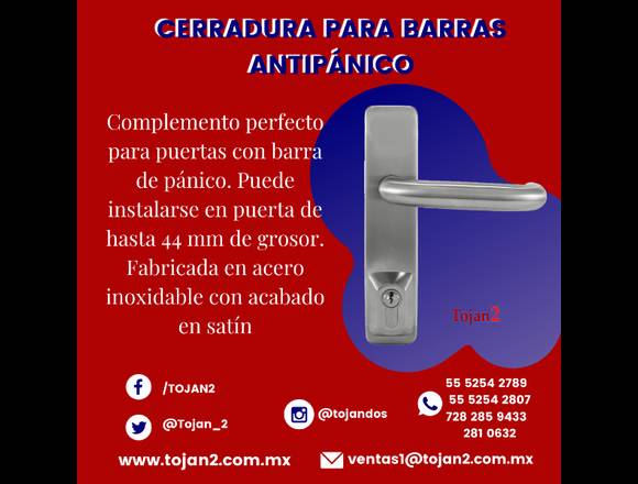 Cerradura para barras antipánico