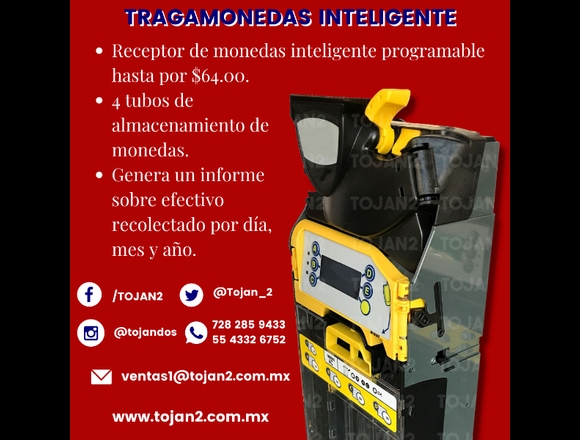 TRAGAMONEDAS INTELIGENTE DE COBRO
