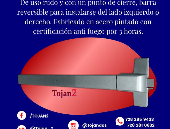 ACCESORIO BARRA DE PÁNICO DE USO RUDO en Lerma (Municipio)