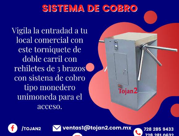 Torniquete doble con sistema de cobro en Lerma (Municipio)