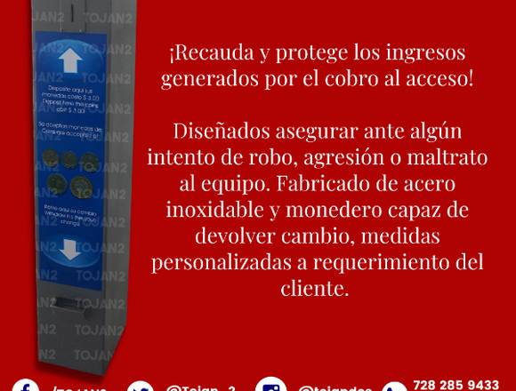 GABINETE DE COBRO PARA TORNIQUETES O PUERTAS