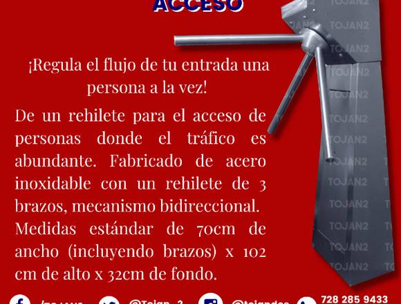 TORNIQUETE PARA CONTROL DE ACCESO BIDIRECCIONAL en Naucalpan de Juárez (Municipio)