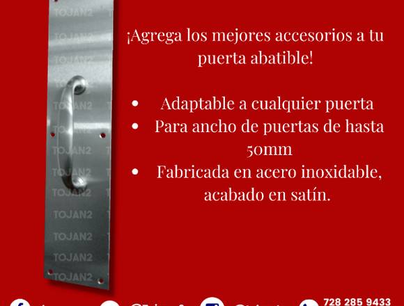 PLACA JALADERA PARA PUERTAS DE SEGURIDAD en Naucalpan de Juárez (Municipio)