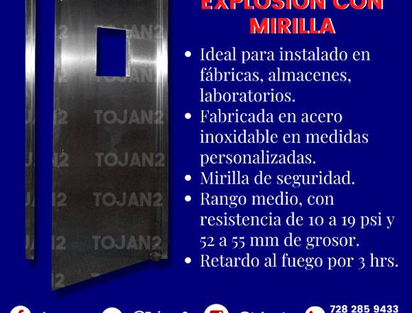 PUERTA CONTRA EXPLOSION CON MIRILLA en Naucalpan de Juárez (Municipio)