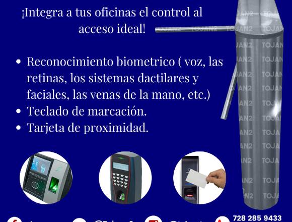 TORNIQUETE DE CONTROL AL ACCESO BIOMETRICO en Naucalpan de Juárez (Municipio)