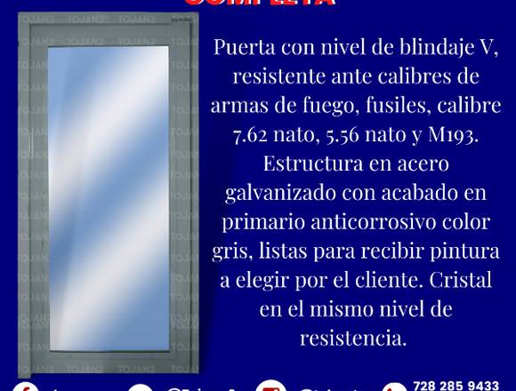 PUERTA BLINDADA CON MIRILLA DE VISIÓN COMPLETA en Naucalpan de Juárez (Municipio)