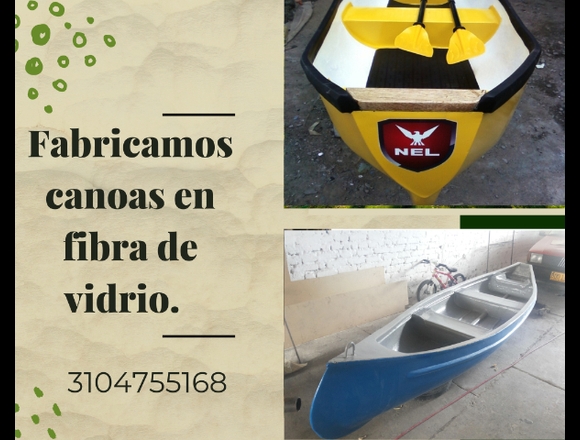 Te fabricamos canoas en fibra de vidrio.