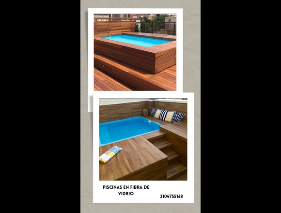 Fabricación de piscinas en fibra de vidrio.