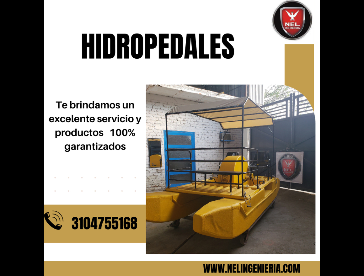 Hidropedales totalmente garantizados.