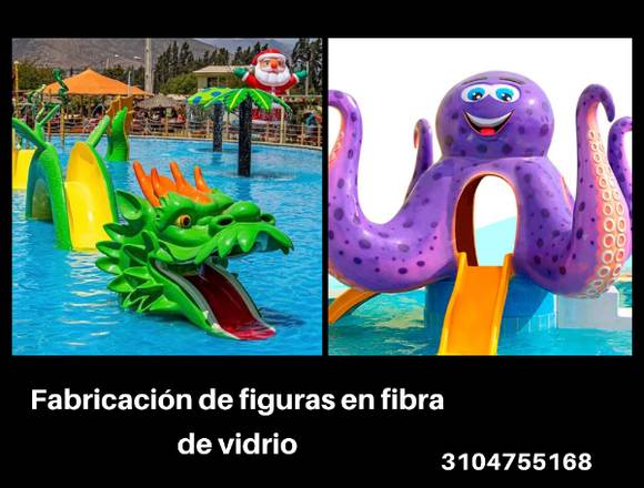 Fabricamos figuras en fibra de vidrio.