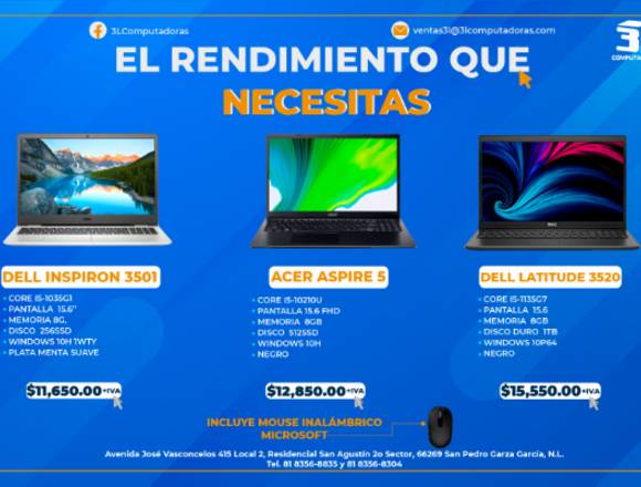 El rendimiento que necesitas en laptops en San Pedro Garza García (Municipio)