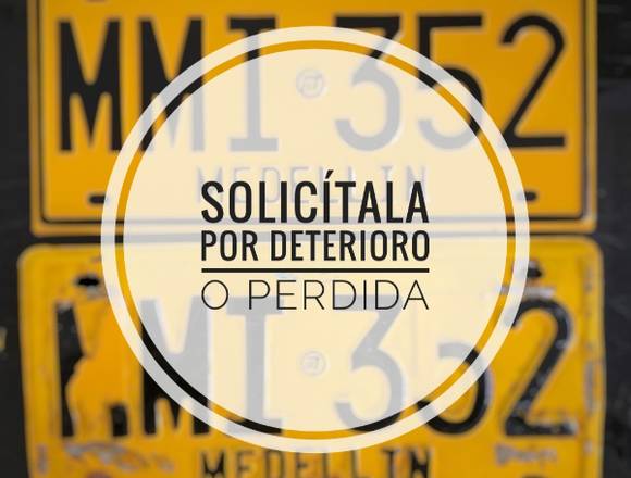 Solicítala por perdida o deterioro
