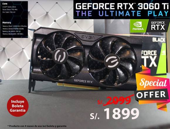 Tarjeta de video RTX 3060 Ti en Ate (Lima 3) (Distrito)