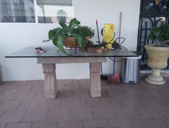 mesa base de cantera rosa vidrio 1,74 x 1 en Mexicali (Municipio)