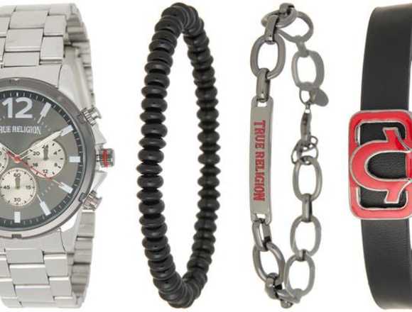 RELOJ TRUE RELIGION EN SET CON PULSERAS ORIGINAL