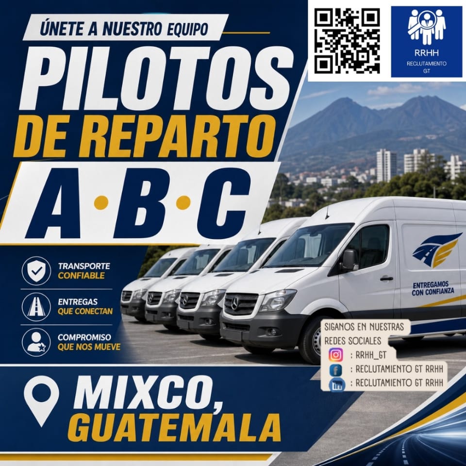 PILOTO DE REPARTO REPARTIDOR MIXCO GUATE en Cajolá (Municipio)
