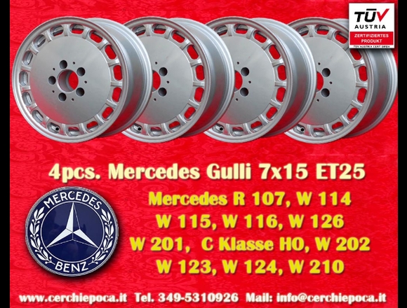 4 Stuck Mercedes Gullideckel 7x15 ET25 5x112 Felge in Grenzach-Wyhlen (Lokalität)