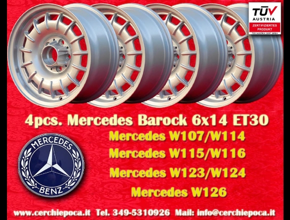 4 Stuck Mercedes Barock 6x14 ET30 5x112 Felgen mit in Grenzach-Wyhlen (Lokalität)