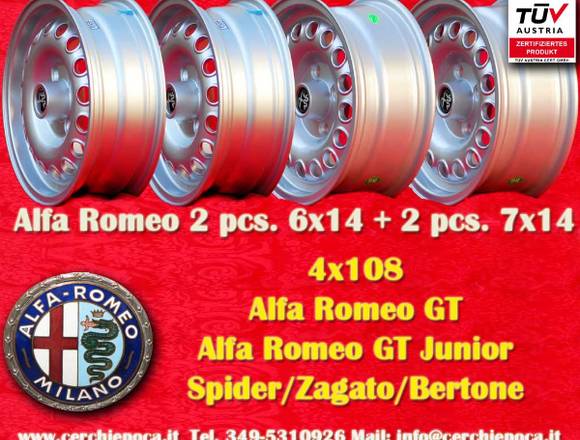 1 Satz Alfa GTA GT Spider Felgen 2 Stk. 6x14 + 2 S in Grenzach-Wyhlen (Lokalität)