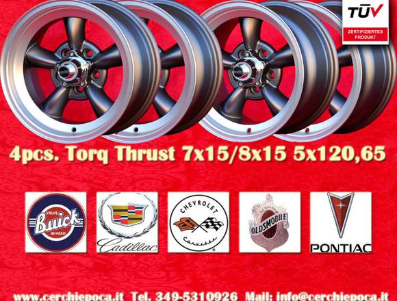 4 Stk Felgen Torq Thrust 7x15 ET-5+8x15 ET0 5x120. in Grenzach-Wyhlen (Lokalität)