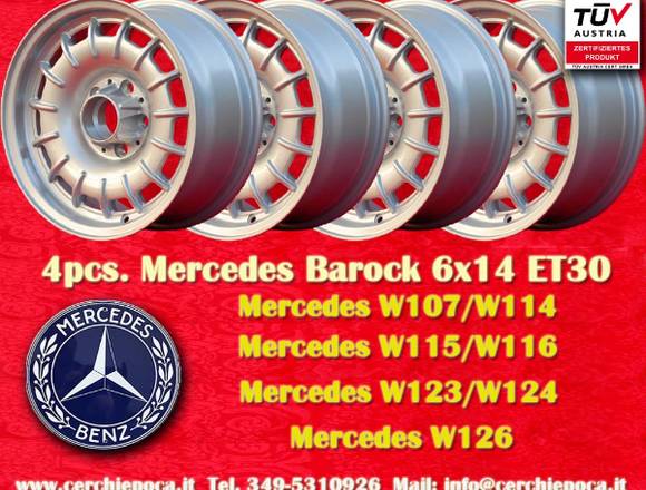 4 Stuck Mercedes Barock 6x14 ET30 5x112 Felgen mit in Grenzach-Wyhlen (Lokalität)