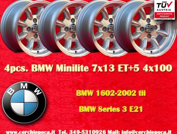4 Stk. Felgen BMW/OPEL Minilite 7x13 ET+5 Lk. 4x10 in Grenzach-Wyhlen (Lokalität)