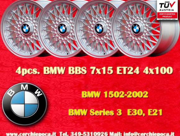 4 Stk Felgen BMW BBS Nachbau 7x15 ET24 4x100 Silbe in Grenzach-Wyhlen (Lokalität)